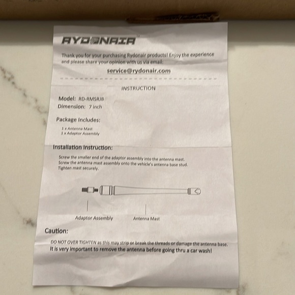 Antenna Compatible w/ Jeep Wrangler JK JKU JL JLU Rubicon Sahara Gladiat… - Picture 7 of 8